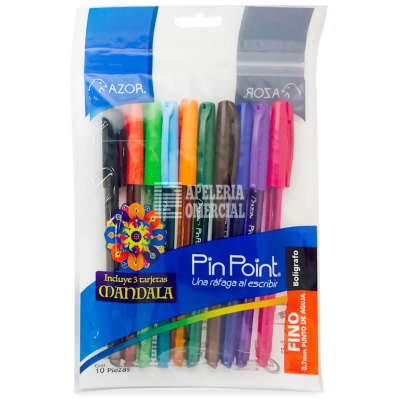 BOLÍGRAFO AZOR PIN POINT 0.7 C/10